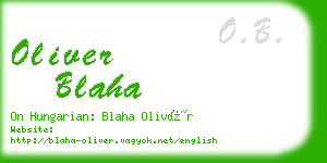 oliver blaha business card